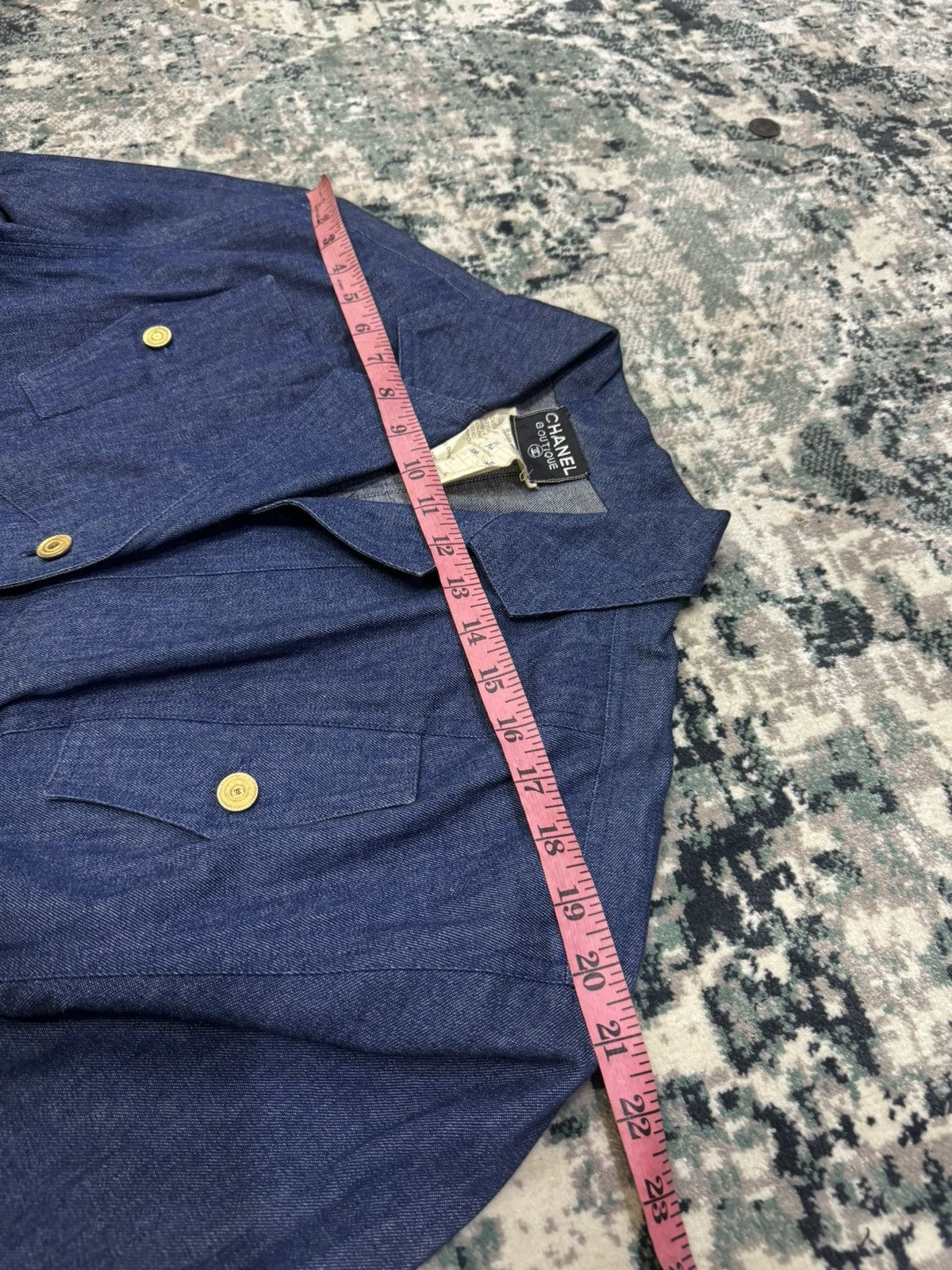 Chanel × Vintage VINTAGE 1980s CHANEL DENIM MIDI DRESS Size S / US 4 / IT 40 - 5 Thumbnail