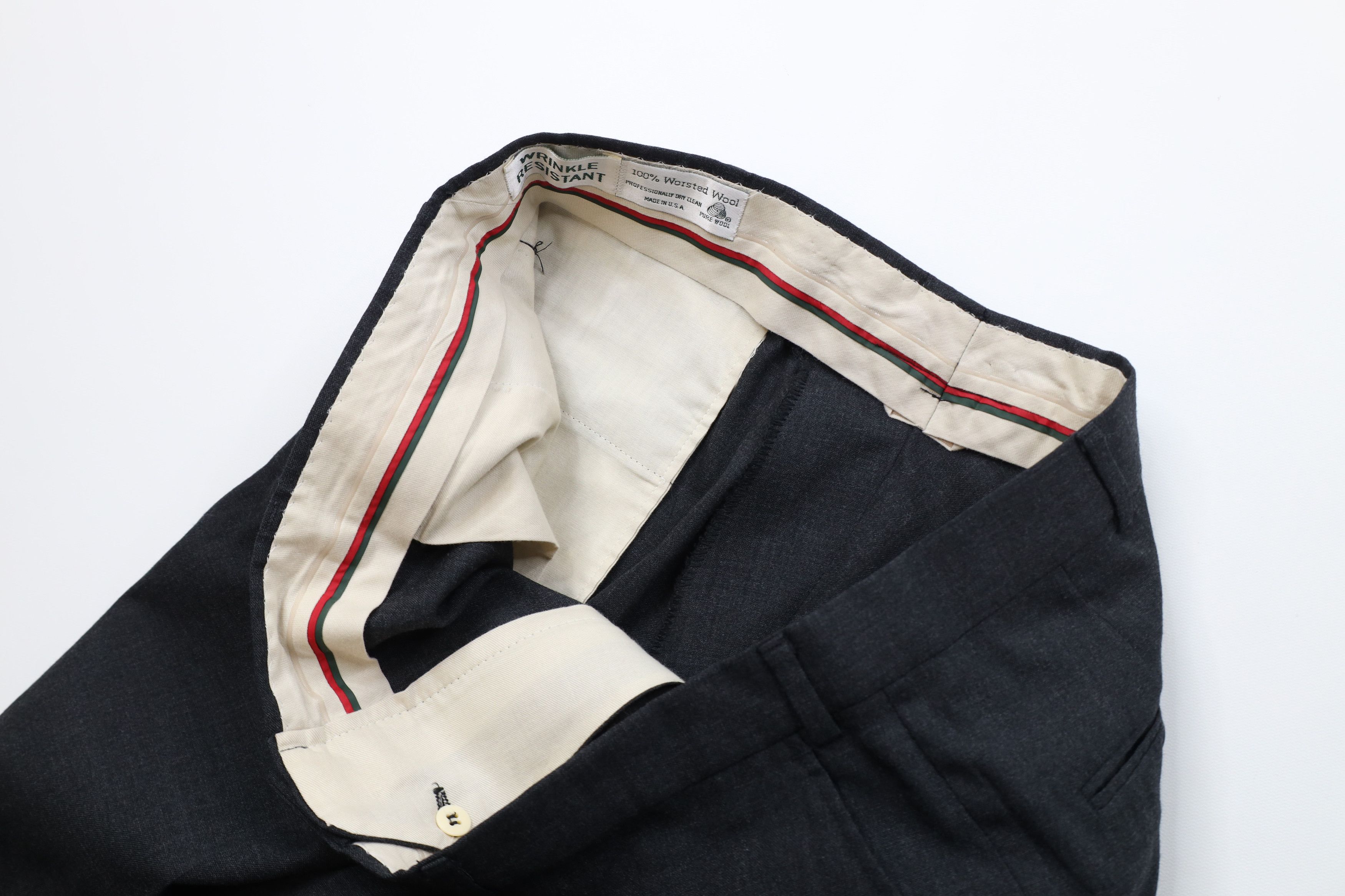 Vintage Vintage 90s Streetwear Wool Wide Leg Chino Pants Gray USA Size US 38 / EU 54 - 7 Thumbnail