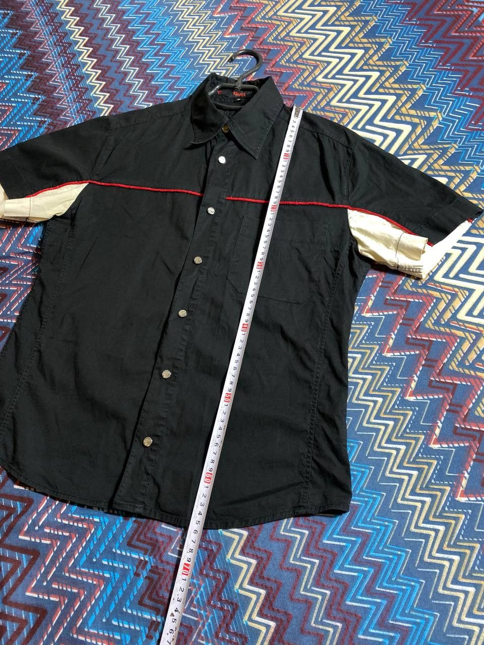 Versace Vintage Y2K shirt Versace black luxury big logo streetwear Size US M / EU 48-50 / 2 - 18 Thumbnail