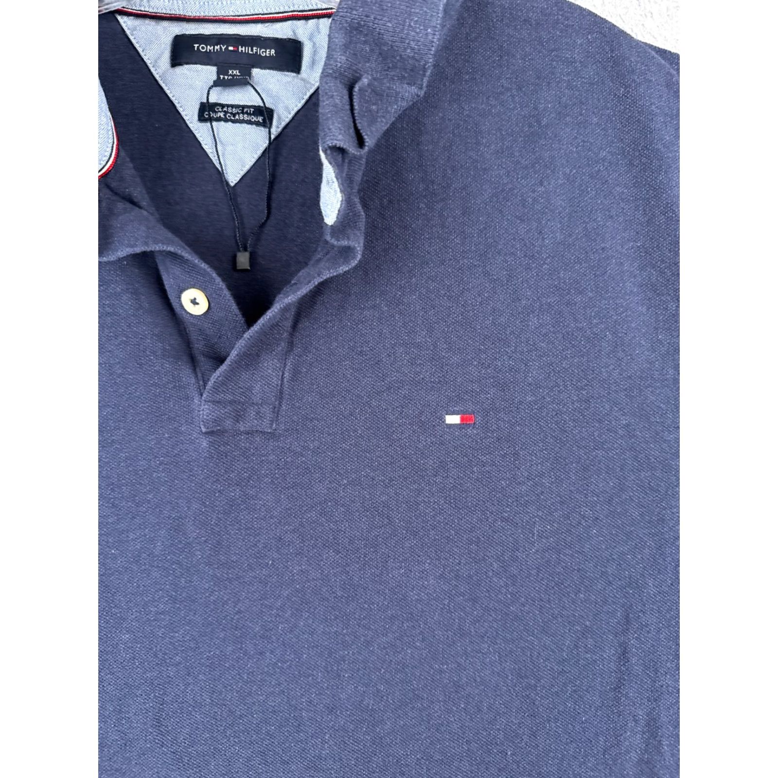 Tommy Hilfiger Tommy Hilfiger Polo Shirt Men 2XL XXL Blue Classic Fit 100% Cotton READ Size US XXL / EU 58 / 5 - 6 Thumbnail