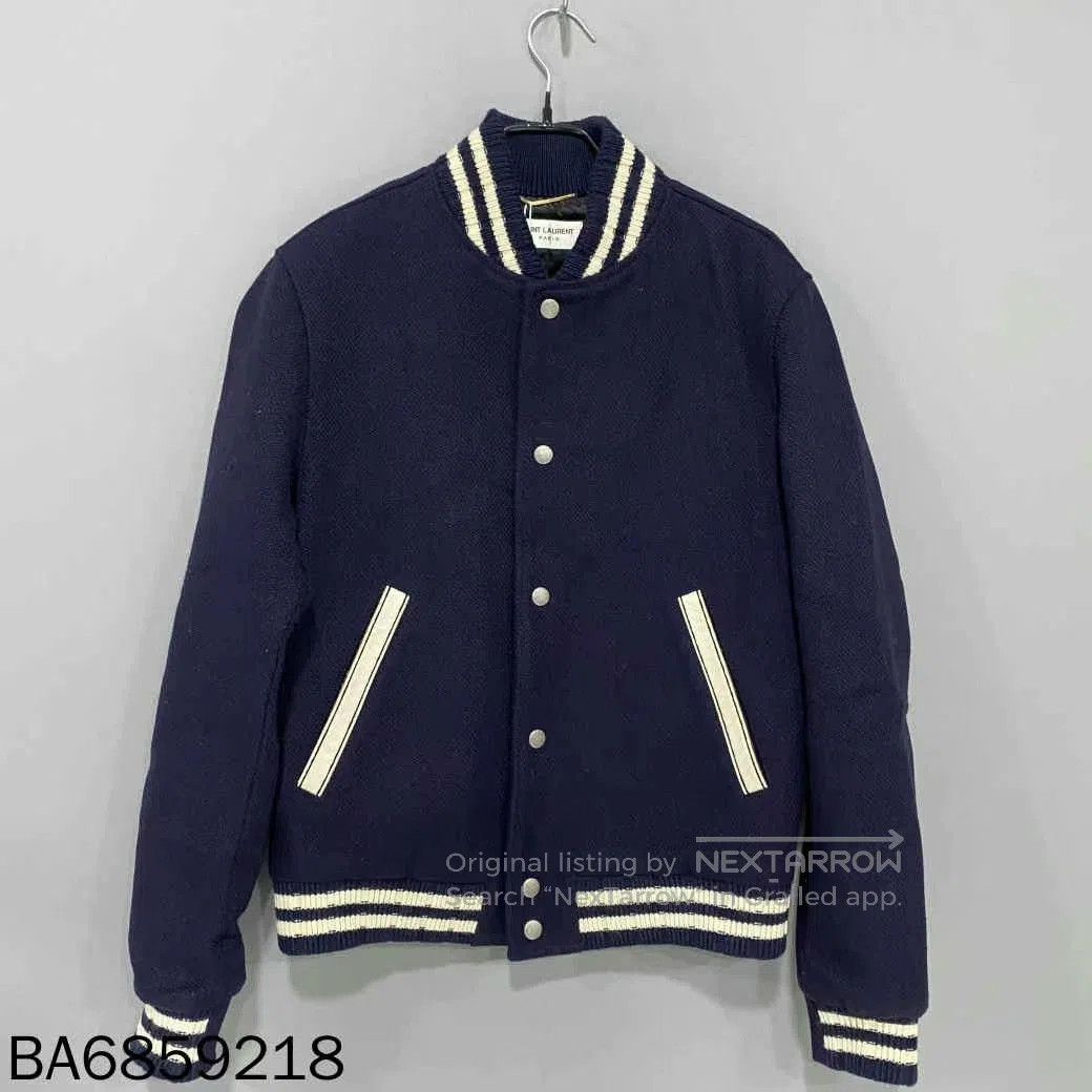 Saint Laurent Paris saint laurent paris baseball jacket in navy. Size US S / EU 44-46 / 1 - 1 Thumbnail