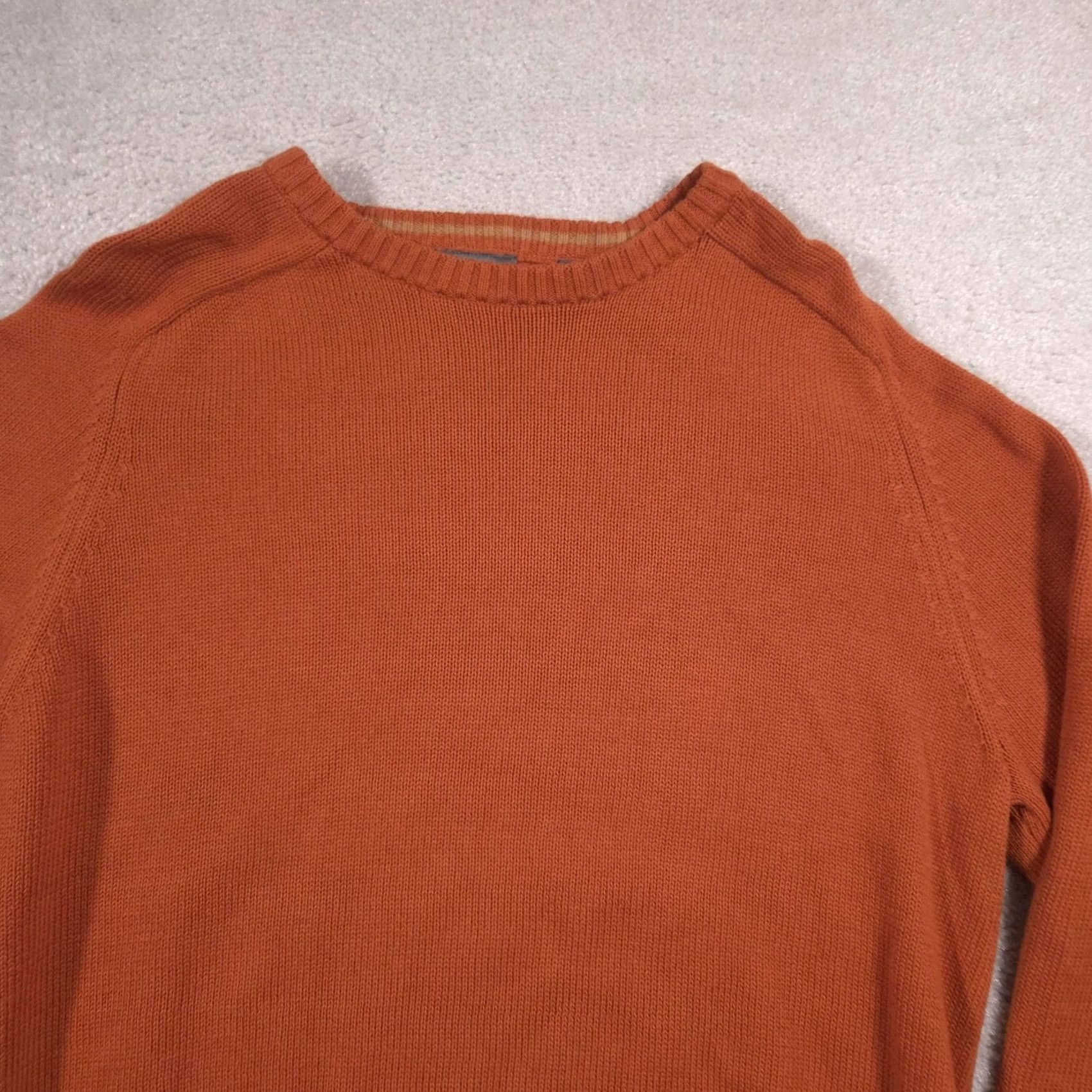Vintage St. John's Bay Sweater Mens M Orange Cotton Knit Crewneck Pullover Raglan Knit Style Casual Fall Mens Size US M / EU 48-50 / 2 - 3 Thumbnail