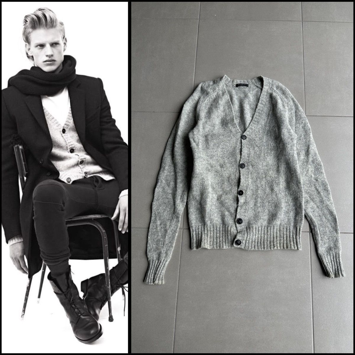 Balmain Balmain Homme AW10 Shetland Wool cardigan Size US M / EU 48-50 / 2 - 1 Thumbnail