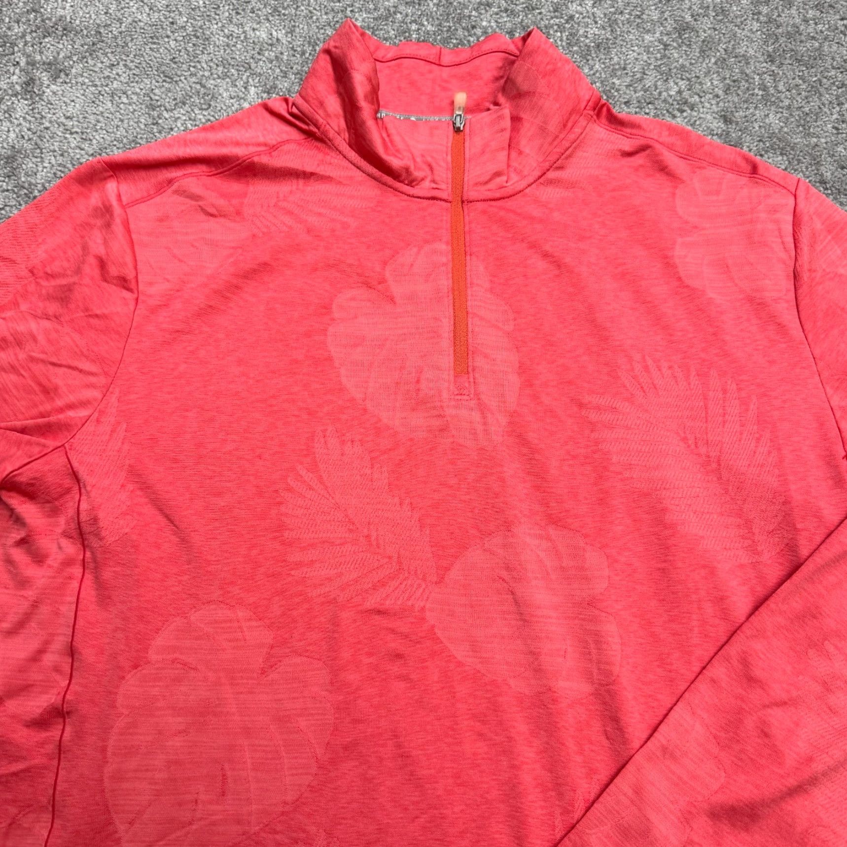 Tommy Bahama Tommy Bahama Islandzone Jacket Mens Medium Coral 1/4 Zip Pullover Golf Modern Athleisure Outdoor Sports Shirt Size US M / EU 48-50 / 2 - 4 Thumbnail