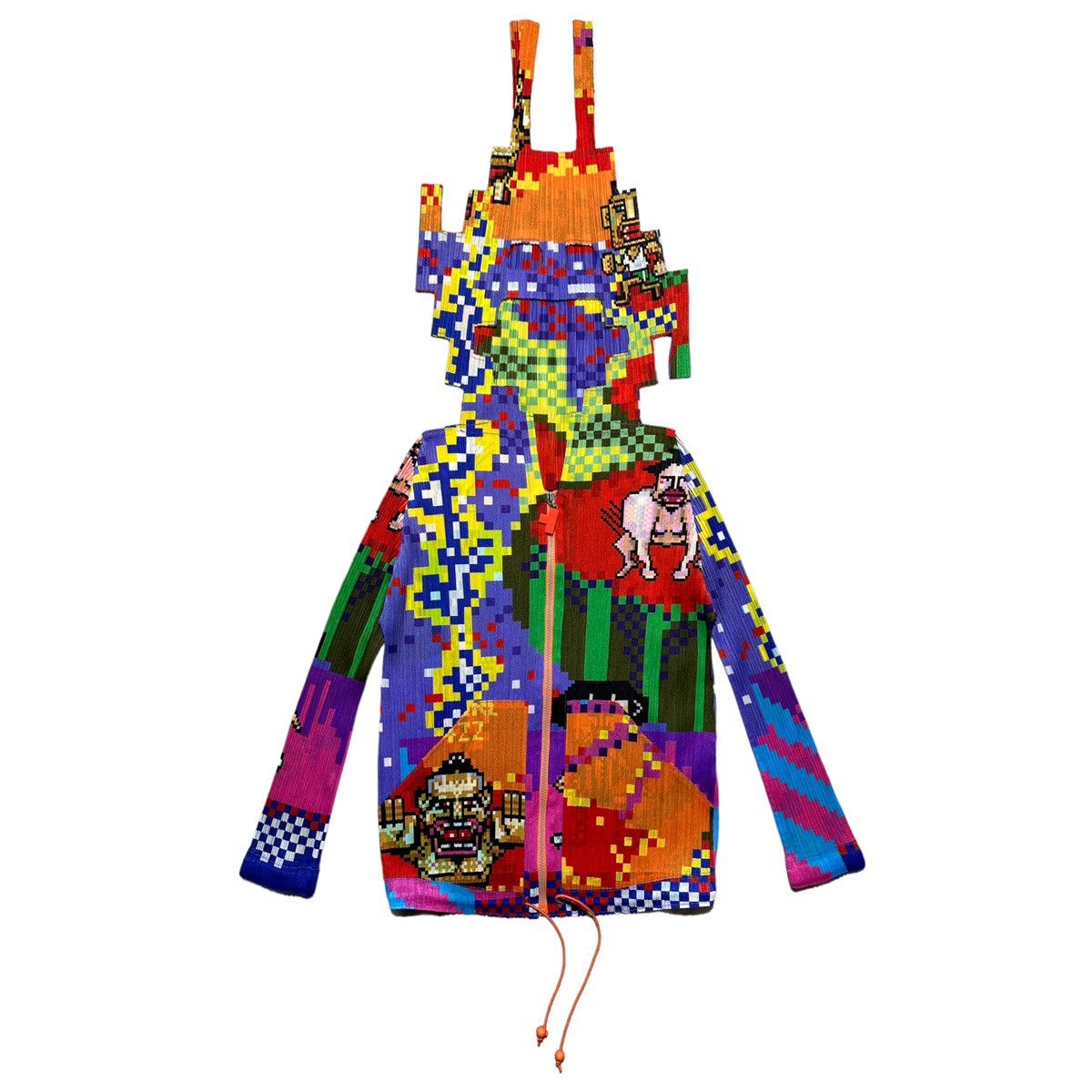 Issey Miyake 2006 pixel mask hooded pleated hoodie Size US L / EU 52-54 / 3 - 1 Thumbnail