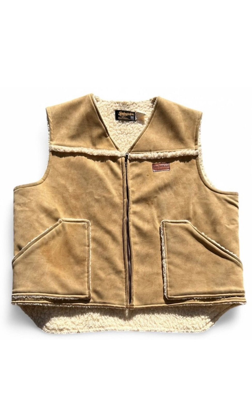 Swingster × Vintage VTG 70s Swigster Sherpa Ranch Western Suede Vest Men's XL Size US XL / EU 56 / 4 - 1 Thumbnail