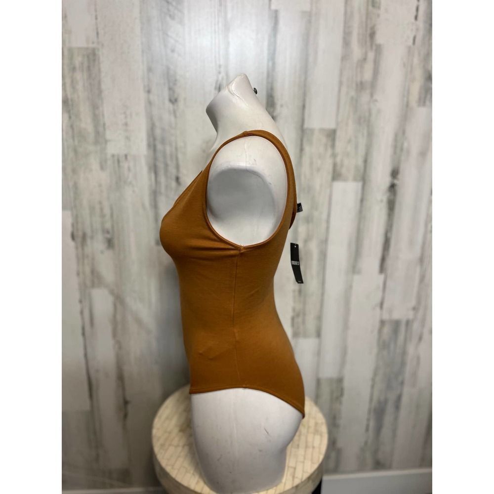 Forever 21 Forever 21 Brown Scoop Neck Bodysuit Size M – Stretchy Basic Size M / US 6-8 / IT 42-44 - 4 Thumbnail