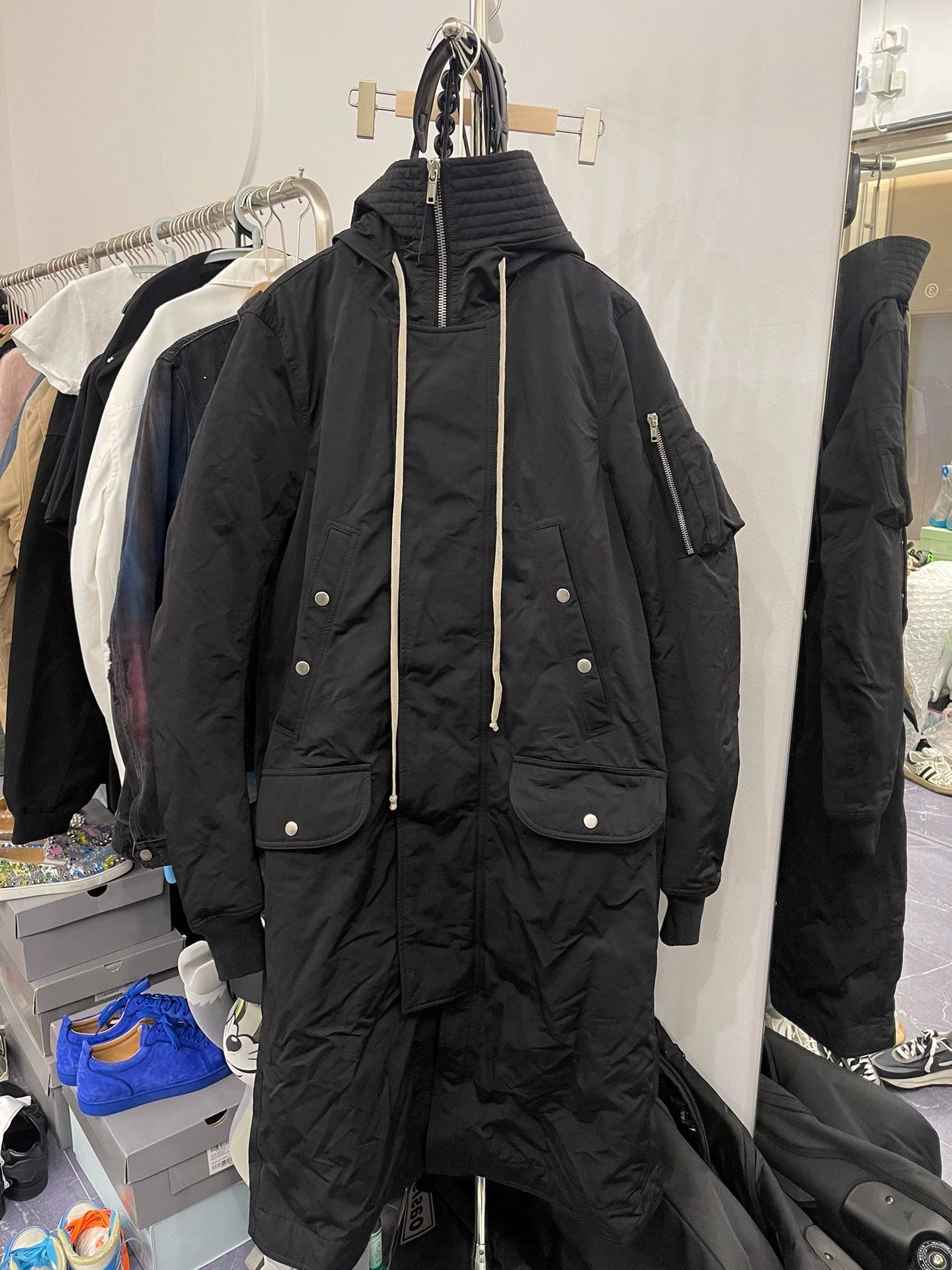 Rick Owens Rick Owens Long bomber cotton-padded jacket Size US XS / EU 42 / 0 - 1 Thumbnail