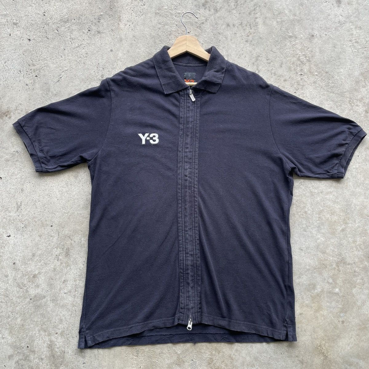 Adidas × Y-3 × Yohji Yamamoto Rare🔥 Adidas Y-3 Yohji Yamamoto Vintage Zipper Shirt Faded Size US S / EU 44-46 / 1 - 1 Thumbnail