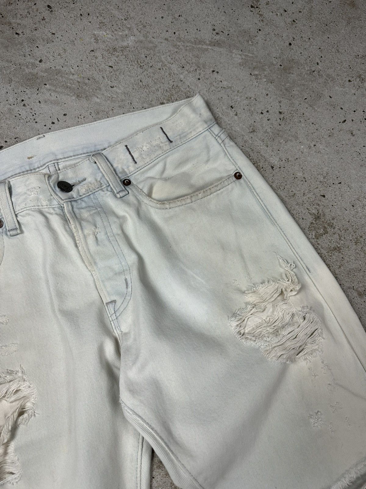 Polo Ralph Lauren × Vintage Vintage Y2K Ralph Lauren Distressed Bleached Denim Pants Size US 31 - 7 Thumbnail