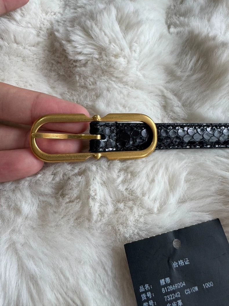 Saint Laurent Paris Saint Laurent Paris size 70 Black gold snake belt belt Size ONE SIZE - 4 Thumbnail