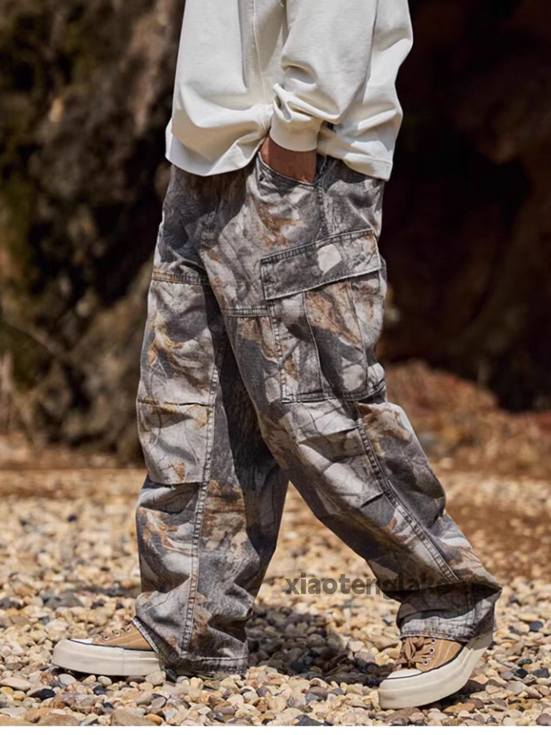 Designer × Vintage utility washed faded military camo outdoor cargo pants Size US 34 / EU 50 - 6 Thumbnail