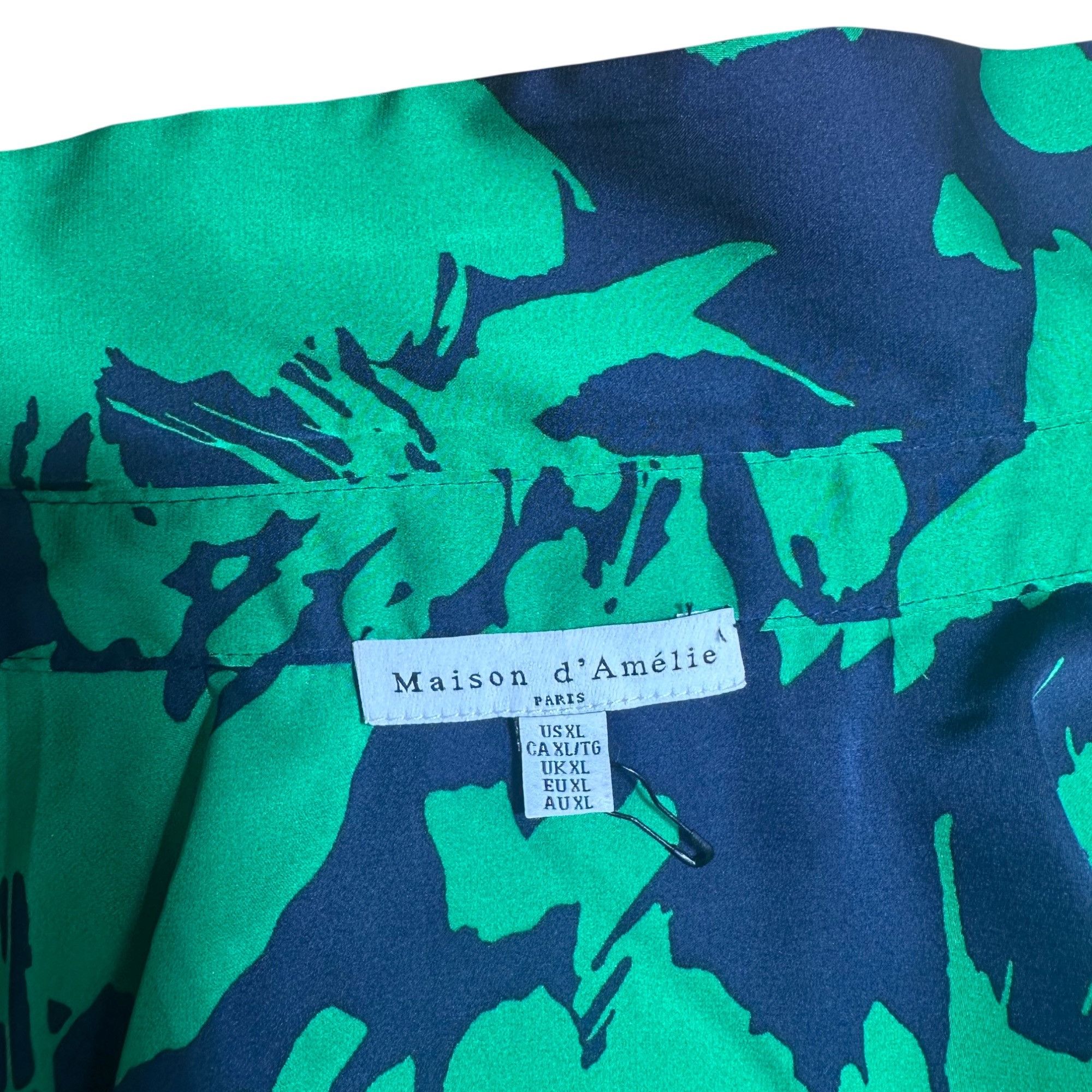 Other Maison d’Amelie Floral Button Down Shirt Green Blue Size XL Size XL / US 12-14 / IT 48-50 - 4 Thumbnail