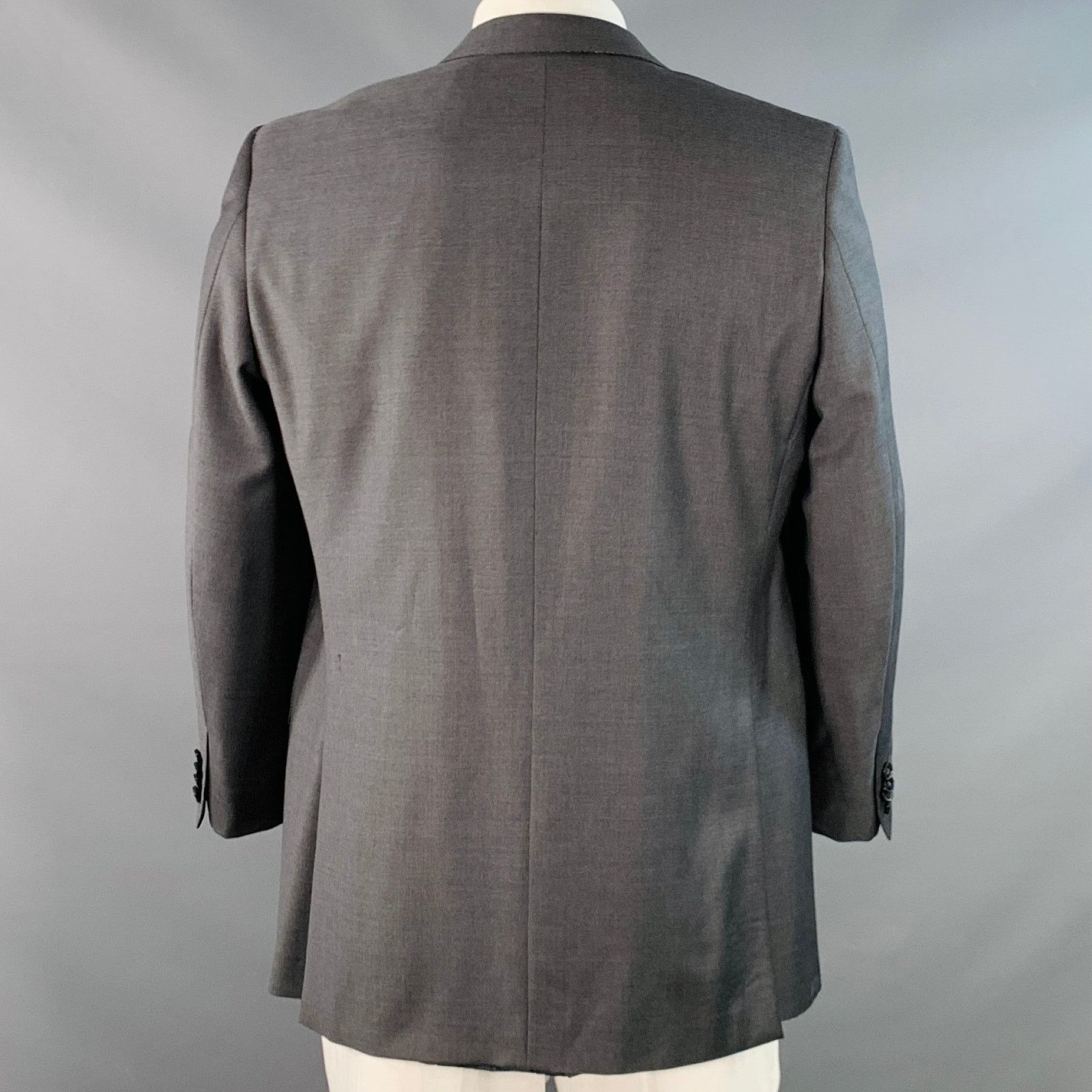 Ermenegildo Zegna Size 44 Grey Wool Single Breasted Notch Lapel Sport Coat Size 44R - 3 Thumbnail