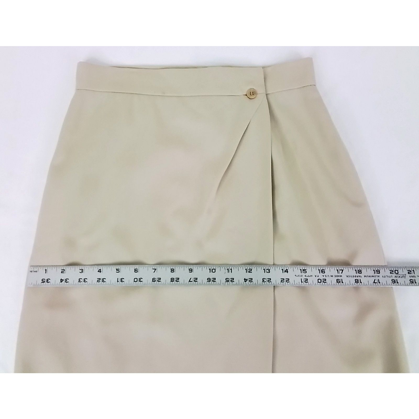 Giorgio Armani Giorgio Armani Skirt Women's 12/46 Khaki Lined Size 34" / US 12 / IT 48 - 11 Thumbnail
