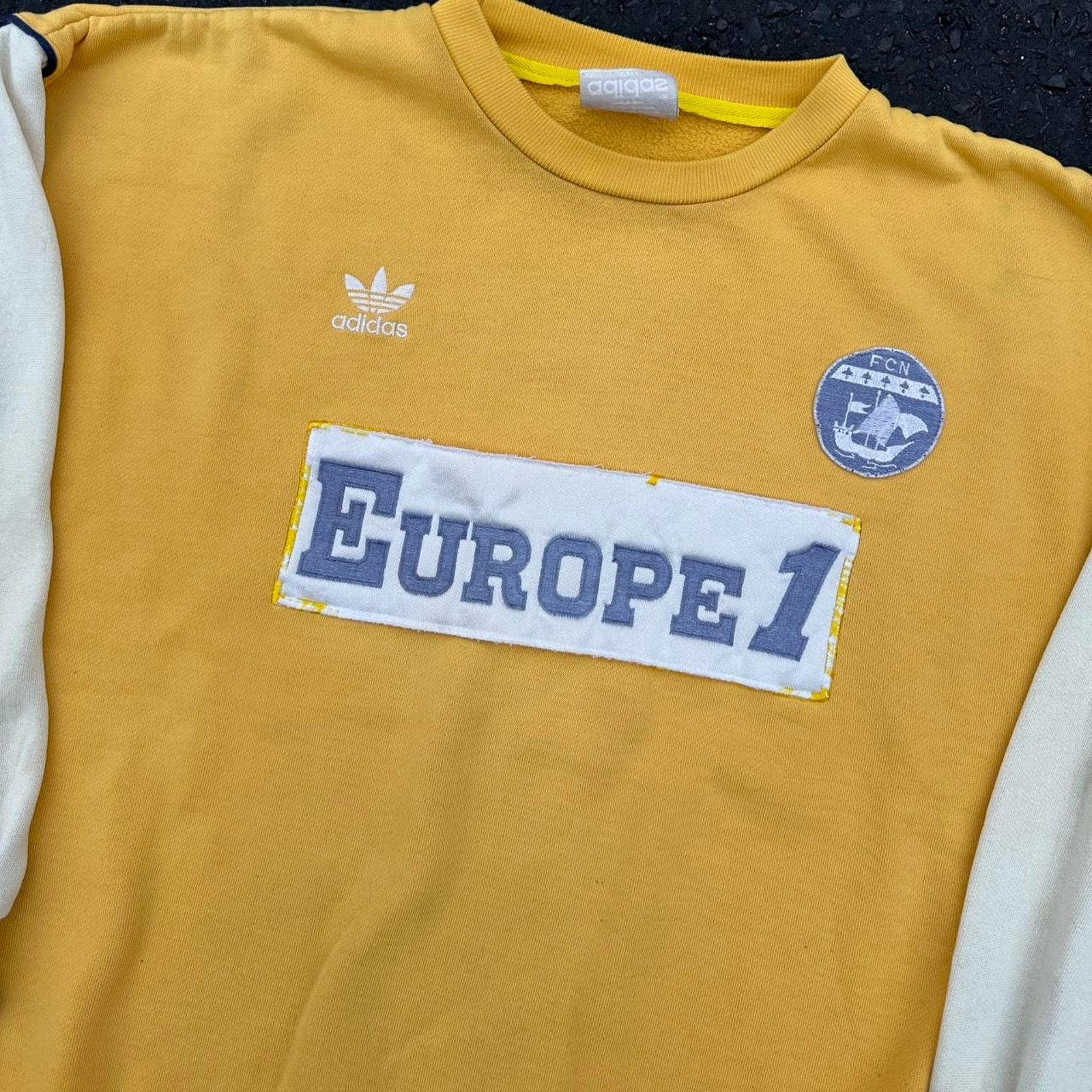 Adidas × Vintage Vintage 80s Adidas Europe Soccer Sweatshirt Size US L / EU 52-54 / 3 - 2 Thumbnail