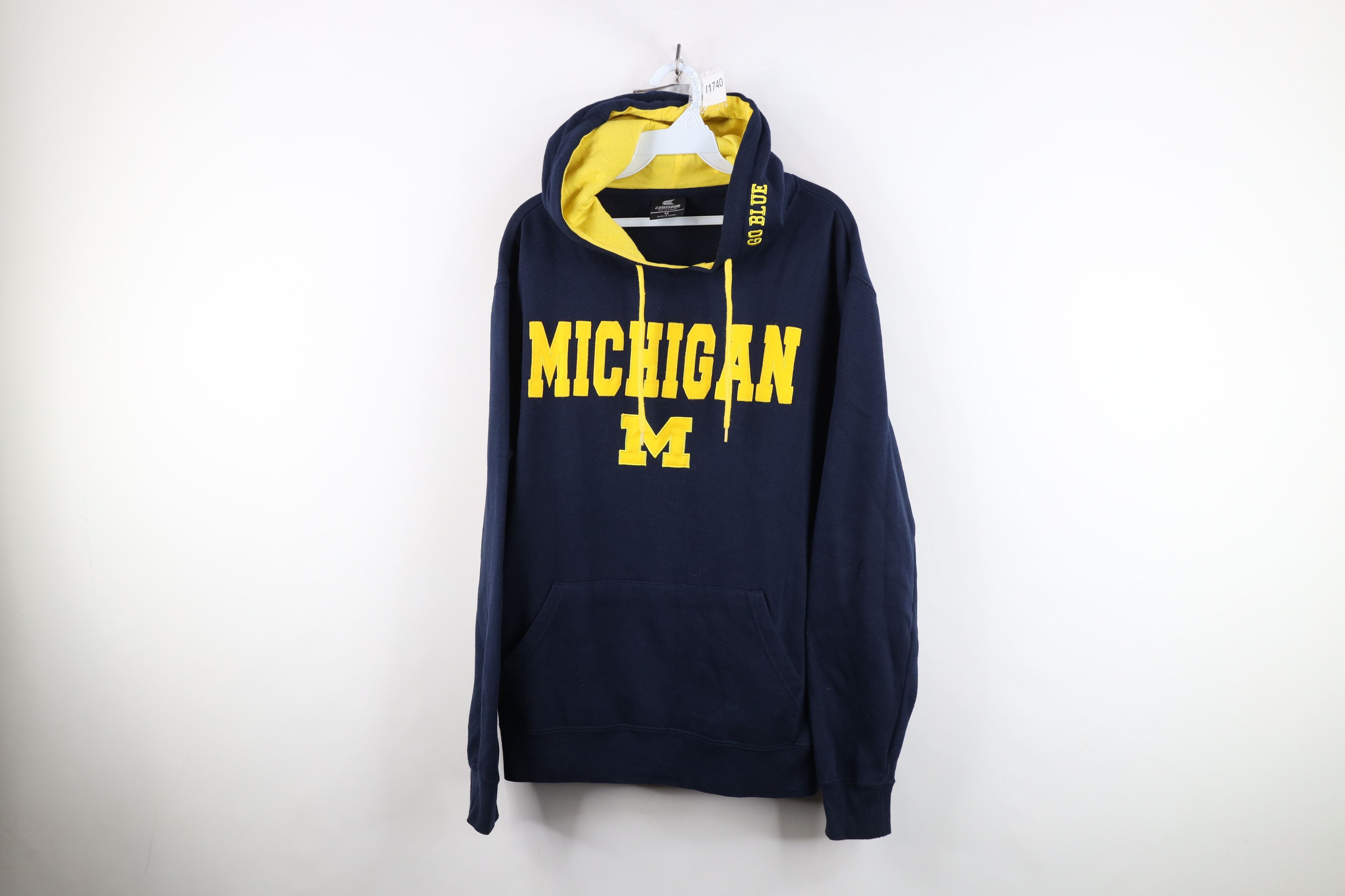 Vintage Vintage Y2K University of Michigan Hoodie Sweatshirt Blue Size US M / EU 48-50 / 2 - 1 Thumbnail