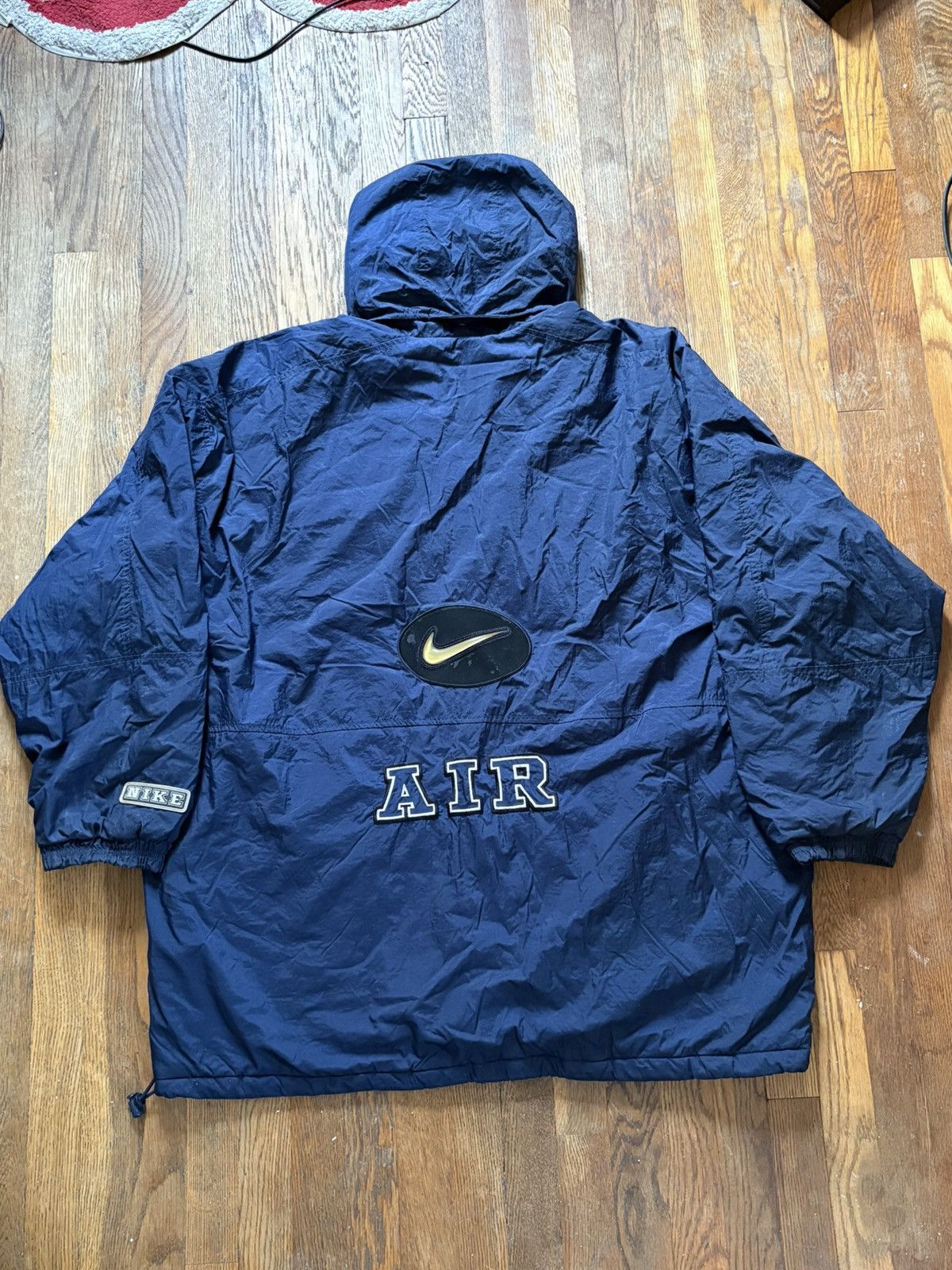Nike × Vintage Vintage NIKE Navy Blue Parka Jacket Size US XXL / EU 58 / 5 - 1 Thumbnail