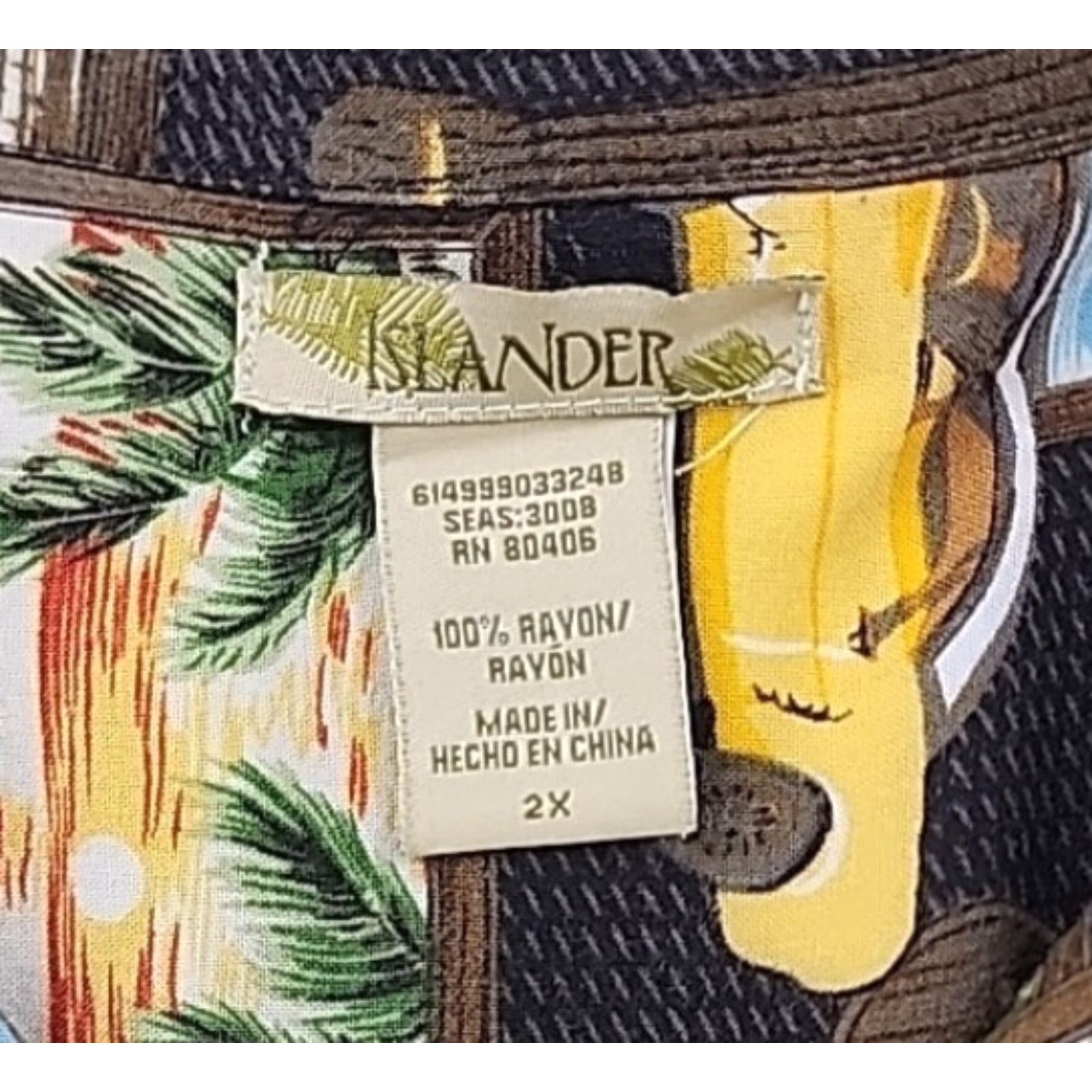 Vintage VINTAGE Islander Hawaiian Shirt Mens 2XL Button Up Palm Guitars Cars 100% Rayon Size US XXL / EU 58 / 5 - 5 Thumbnail