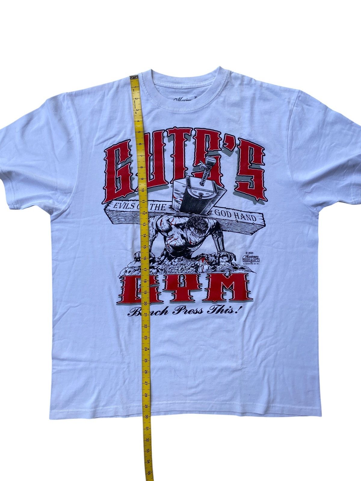 Japanese Brand Rare Berserk Guts Gym All Pain No Gain Anime Graphic Tee Size US XL / EU 56 / 4 - 6 Thumbnail
