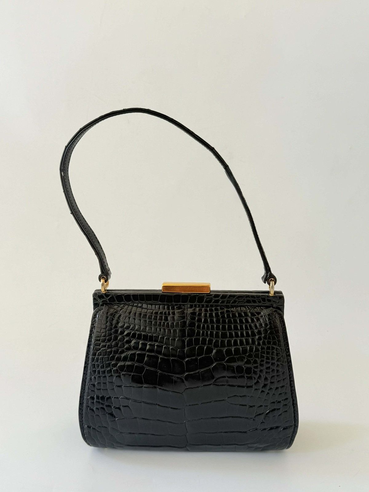 Gucci Gucci by Tom ford Black Crocodile Embossed Leather Handbag Size ONE SIZE - 3 Thumbnail