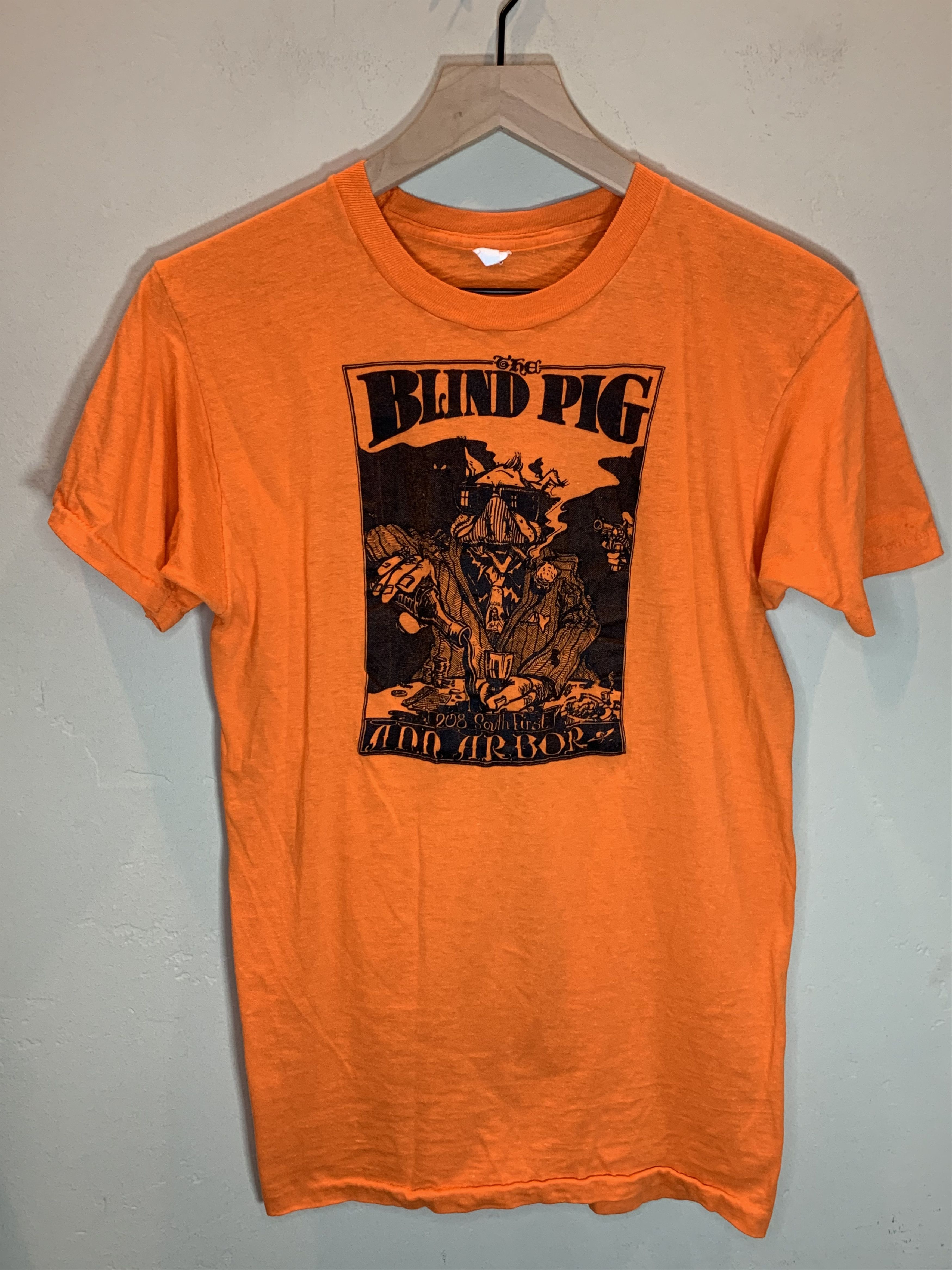 Vintage RARE Vintage 70s The Blind Pig Ann Arbor Single Stitch Shirt Size US L / EU 52-54 / 3 - 1 Thumbnail