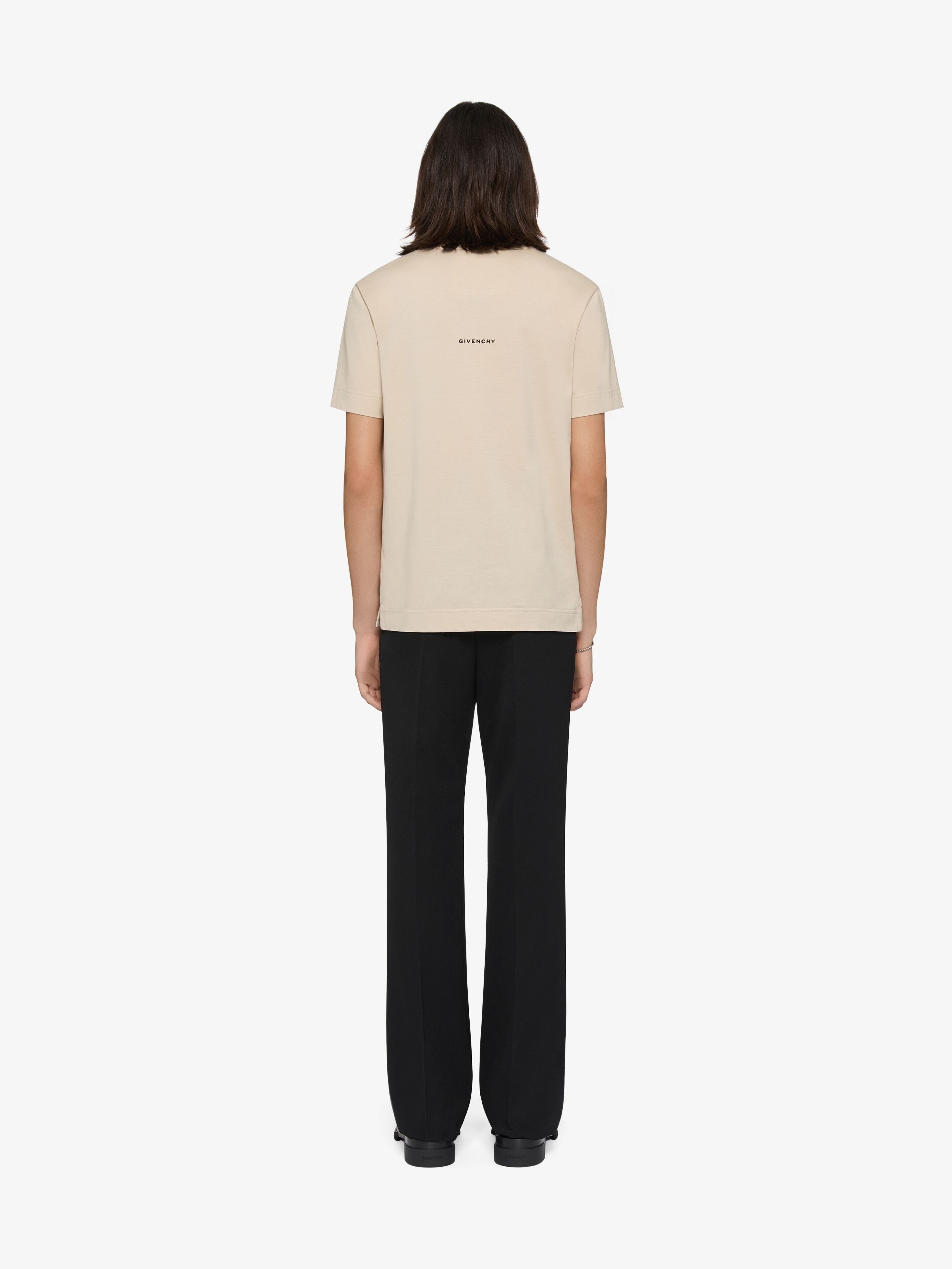 Givenchy o1srvl11e0925 Slim Fit T-Shirt in Beige Size M / US 6-8 / IT 42-44 - 3 Thumbnail