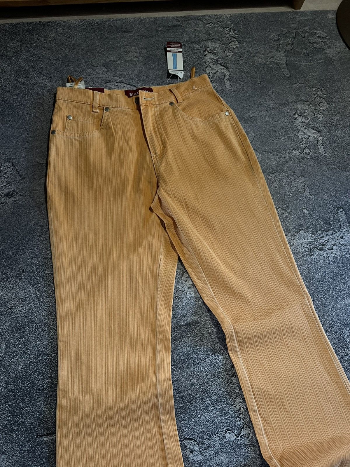 Japanese Brand CRAZY Vintage Number Nine Style Orange Archive Drip Jean 90s Size US 30 / EU 46 - 3 Thumbnail