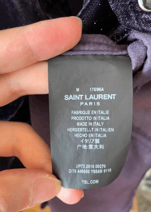 Saint Laurent Paris SLP shirt with cat's-eye buttons and glitter Size US M / EU 48-50 / 2 - 7 Thumbnail