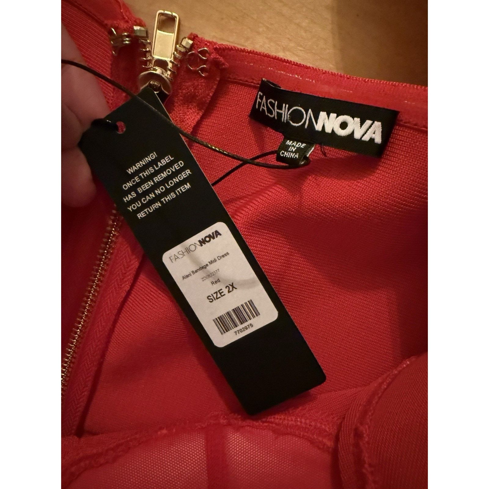 Designer NWT fashion nova alani Bandage Midi Corset Dress Red 2X Size XXL / US 16-18 / IT 52-54 - 3 Thumbnail