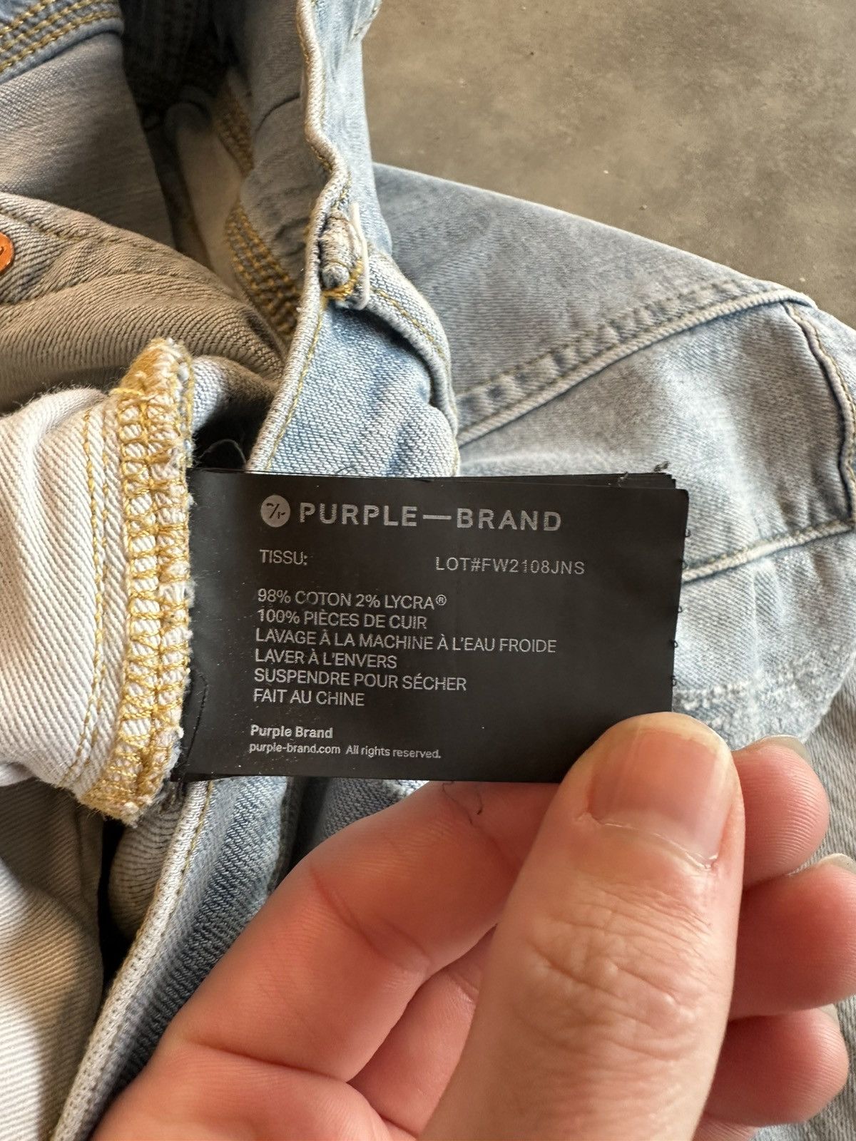 Purple Brand Purple brand light wash distressed denim light blue Size US 33 - 4 Thumbnail