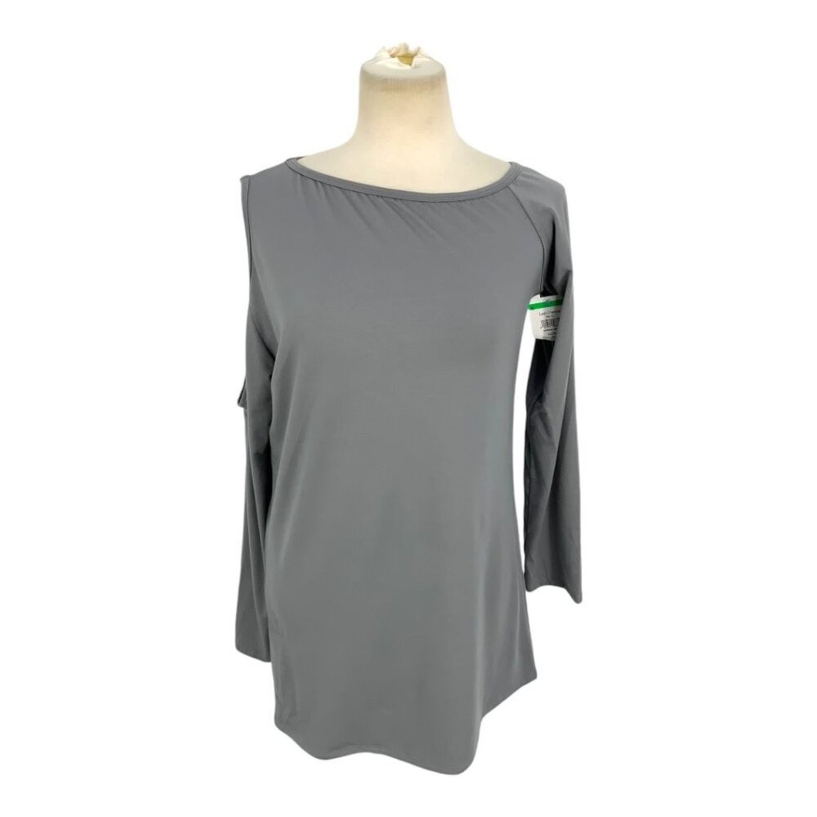 Other Go Couture Cold Shoulder Top Gray Size Large NWOT $118 MSRP Size L / US 10 / IT 46 - 1 Thumbnail