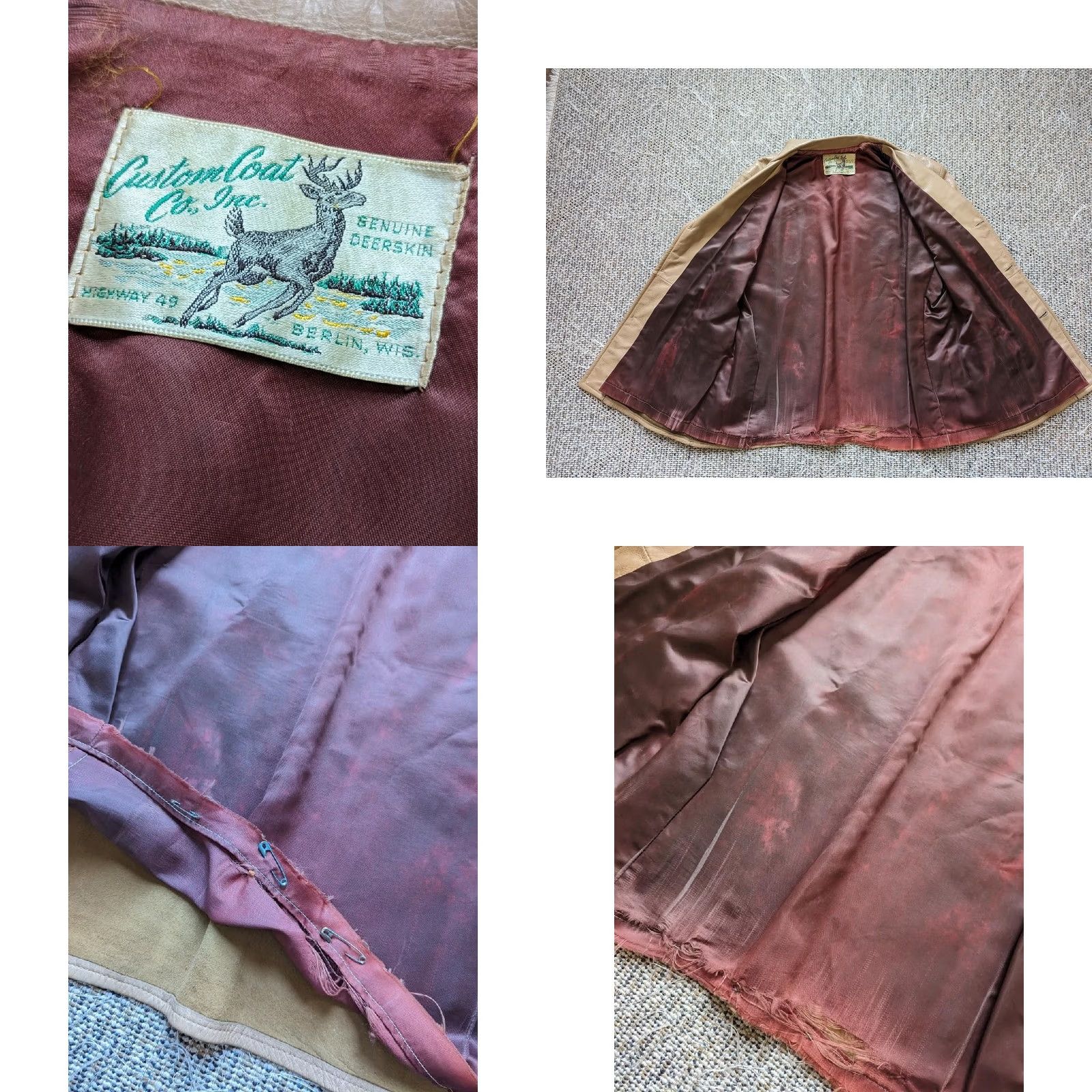 Vintage VINTAGE DEERSKIN leather COWBOY western blazer jacket 42 brown USA Made M Mens Size 40R - 8 Thumbnail