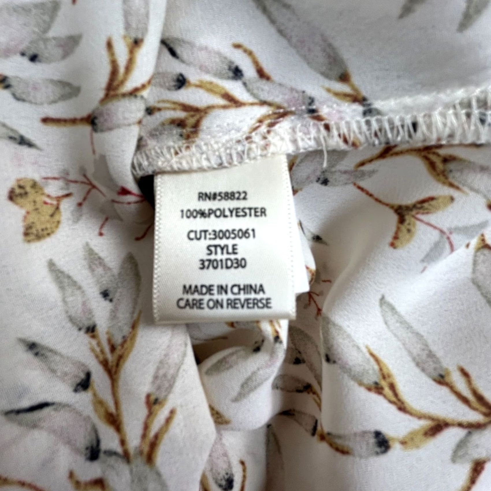 Vintage Max Studio London Womens Floral Long Sleeve Button Down Shirt Blouse XL White Size XL / US 12-14 / IT 48-50 - 4 Thumbnail