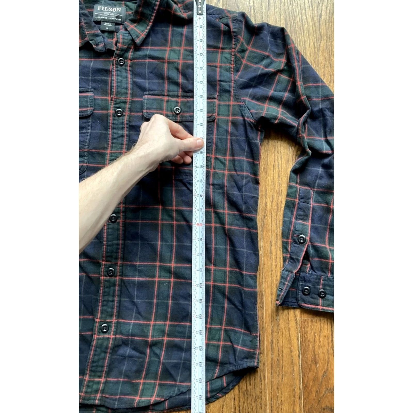 Filson Filson Shirt Mens Medium Navy Plaid Flannel Button Up Pocket Workwear Casual Size US M / EU 48-50 / 2 - 5 Thumbnail