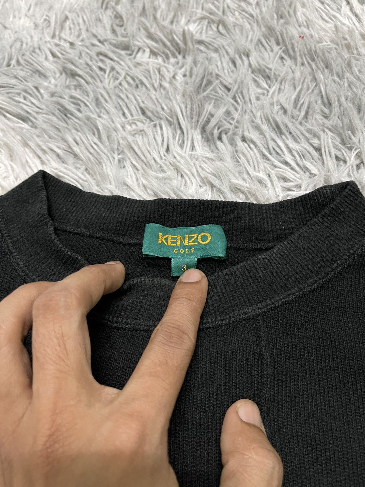 Kenzo 90s KENZO GOLF SWEAT TRAINER LOGO EMBROIDERY BLACK Size US L / EU 52-54 / 3 - 8 Thumbnail