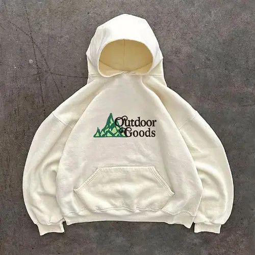 Japanese Brand Beige casual loose retro snow mountain print hoodie Size US L / EU 52-54 / 3 - 3 Thumbnail