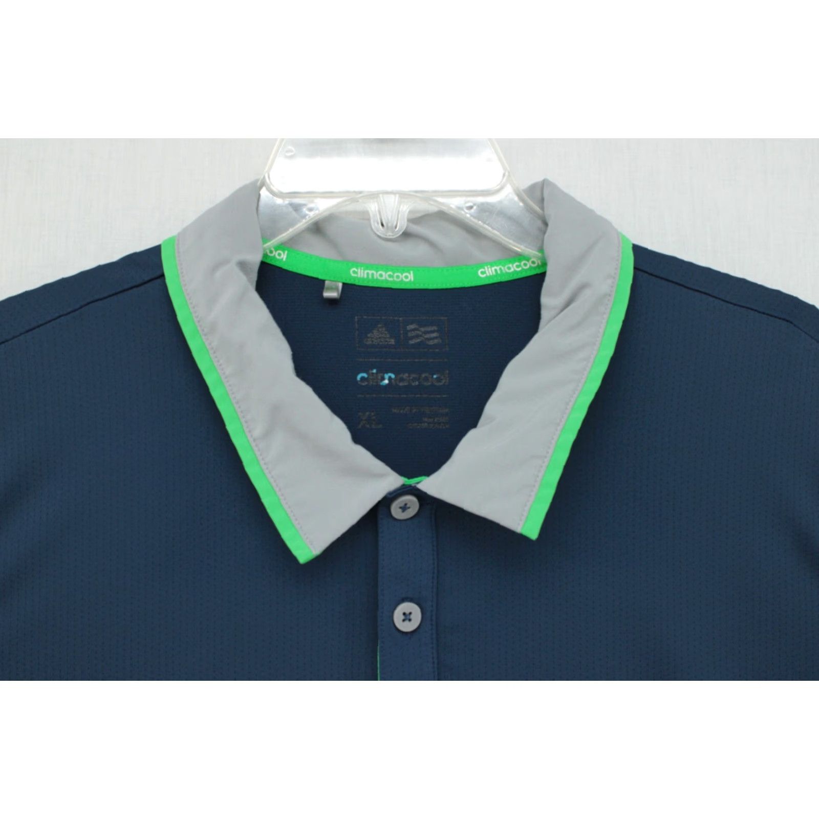 Adidas Adidas Climacool Performance Golf Polo Shirt Mens XL Blue Green Breathable Polo Shirt Golf Adidas Climacool Size US XL / EU 56 / 4 - 5 Thumbnail
