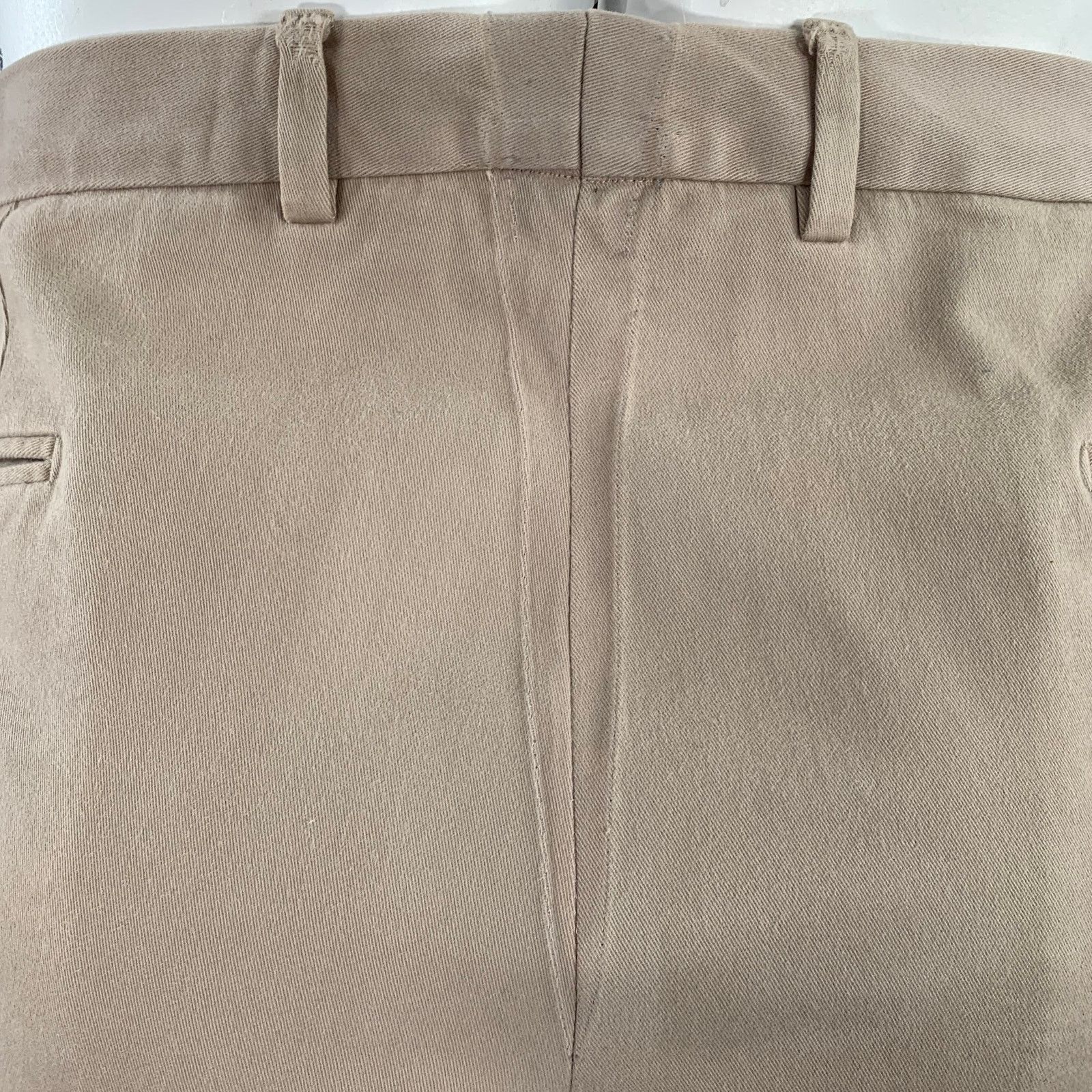 Ermenegildo Zegna ERMENEGILDO ZEGNA Beige Cotton Blend Flat Front Casual Pants Size US 38 / EU 54 - 3 Thumbnail