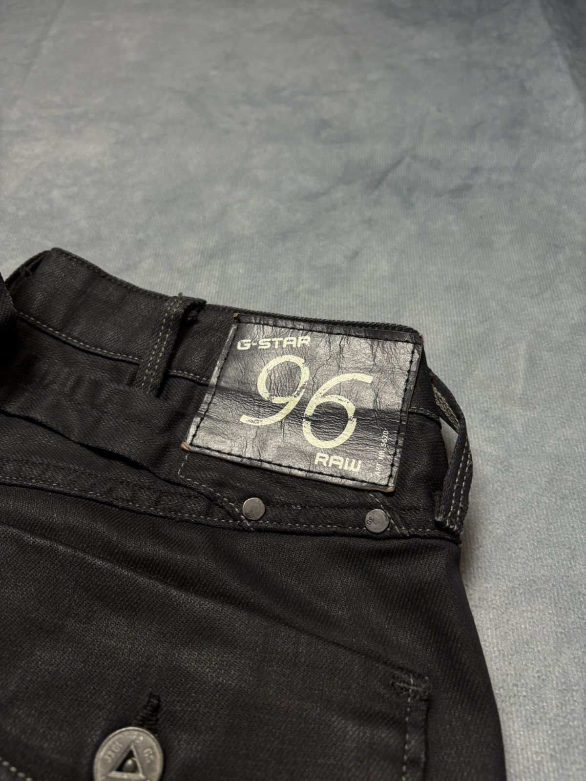 Designer × G-Star × Vintage G-Star RAW Slim Fit Jeans W26 L34 – Black Utility Pocket Size 26" / US 2 / IT 38 - 3 Thumbnail