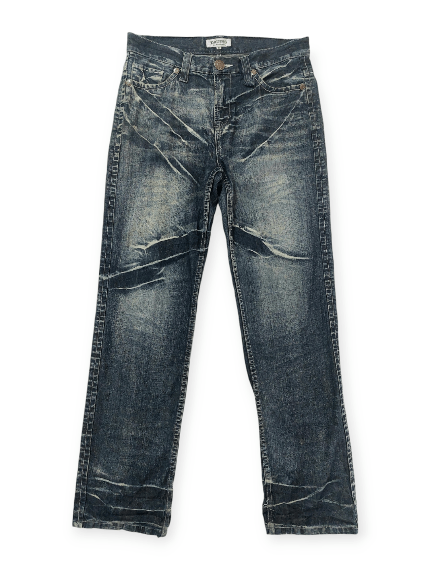 【LOWBOX】 Damage Design Denim A pair of faded Warehouse Dead Stock Blue '46 cut 1000xx