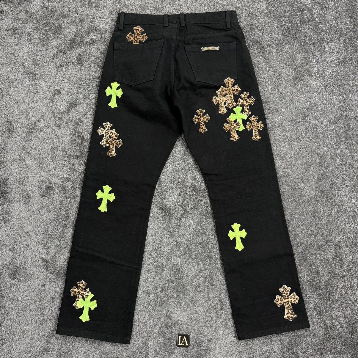 Chrome Hearts Chrome Hearts Cheetah & Green Cross Patch Jeans Size US 30 / EU 46 - 2 Thumbnail