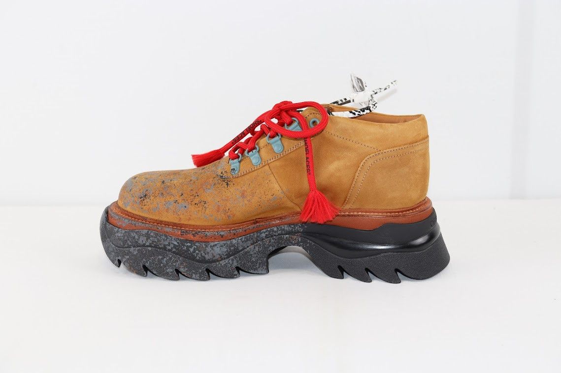 image of Off White O1Rshd1 Chuncky Sneaker Cow Nabuk In Honey Yellow Beige, Men's (Size 8)