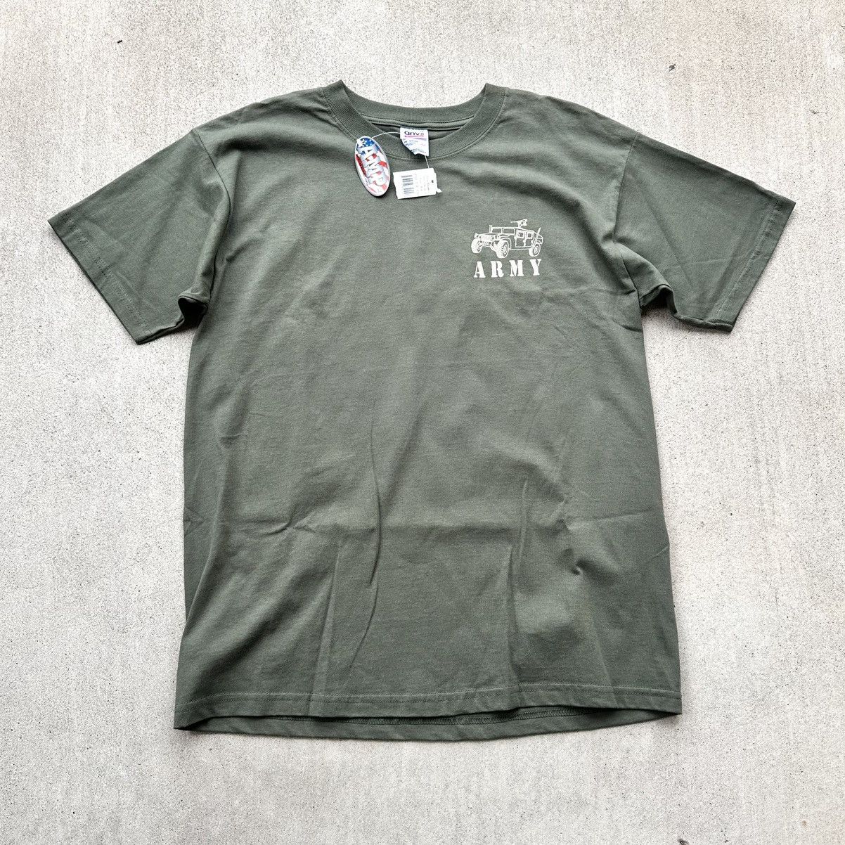 Anvil Vintage Army Hummer T Shirt Y2K Deadstock Anvil AMP Military Size US L / EU 52-54 / 3 - 2 Thumbnail