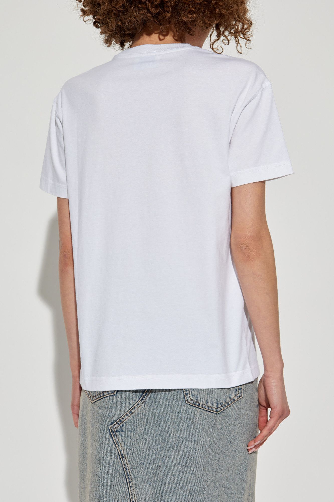 Off-White o1s22i1n0824 Crewneck Short Sleeve T-Shirt in White Size M / US 6-8 / IT 42-44 - 4 Thumbnail