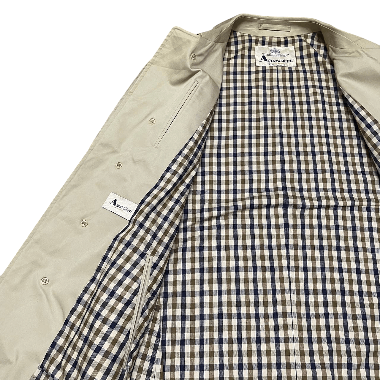Aquascutum Vintage Aquascutum of London Trench Coat Checkered Size US M / EU 48-50 / 2 - 9 Thumbnail