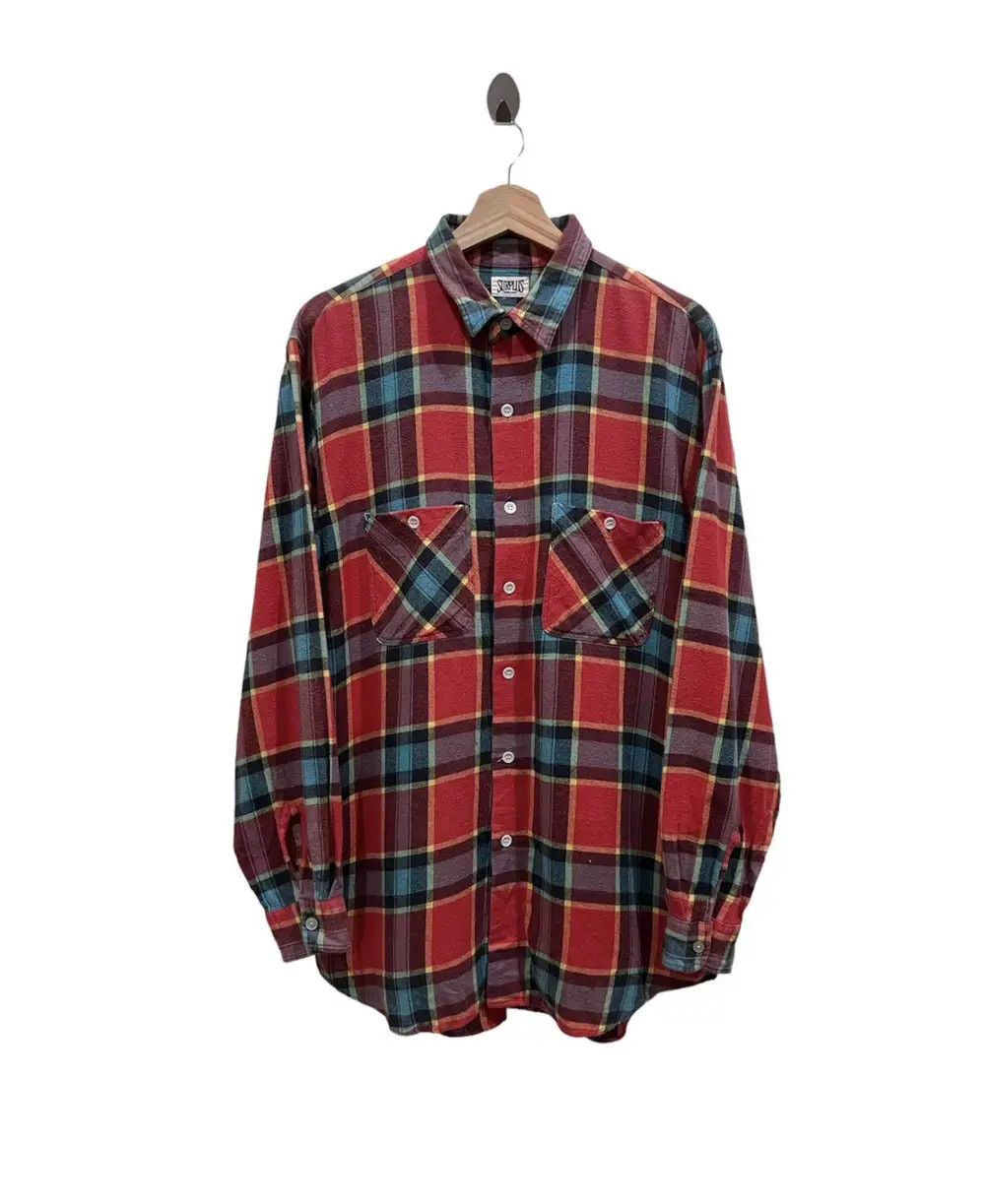 Surplus Research Surplus Plaid Tartan Flannel Shirt 👕 Size US M / EU 48-50 / 2 - 1 Thumbnail