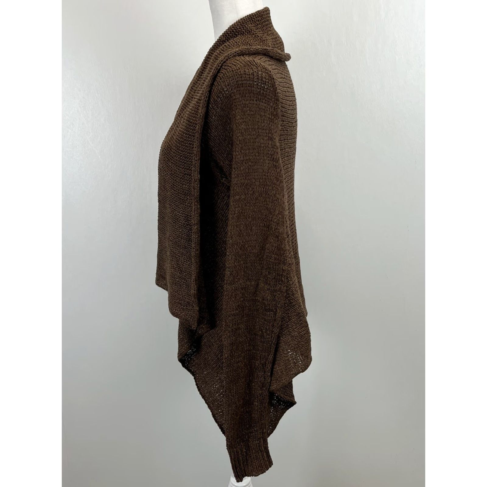 Talbots Talbots Cardigan Sweater Shirt Women Loose Knit Open Front Sz M Brown Cotton Blend All Seasons Open Front Cardigan Womens Medium Brown Size M / US 6-8 / IT 42-44 - 2 Thumbnail
