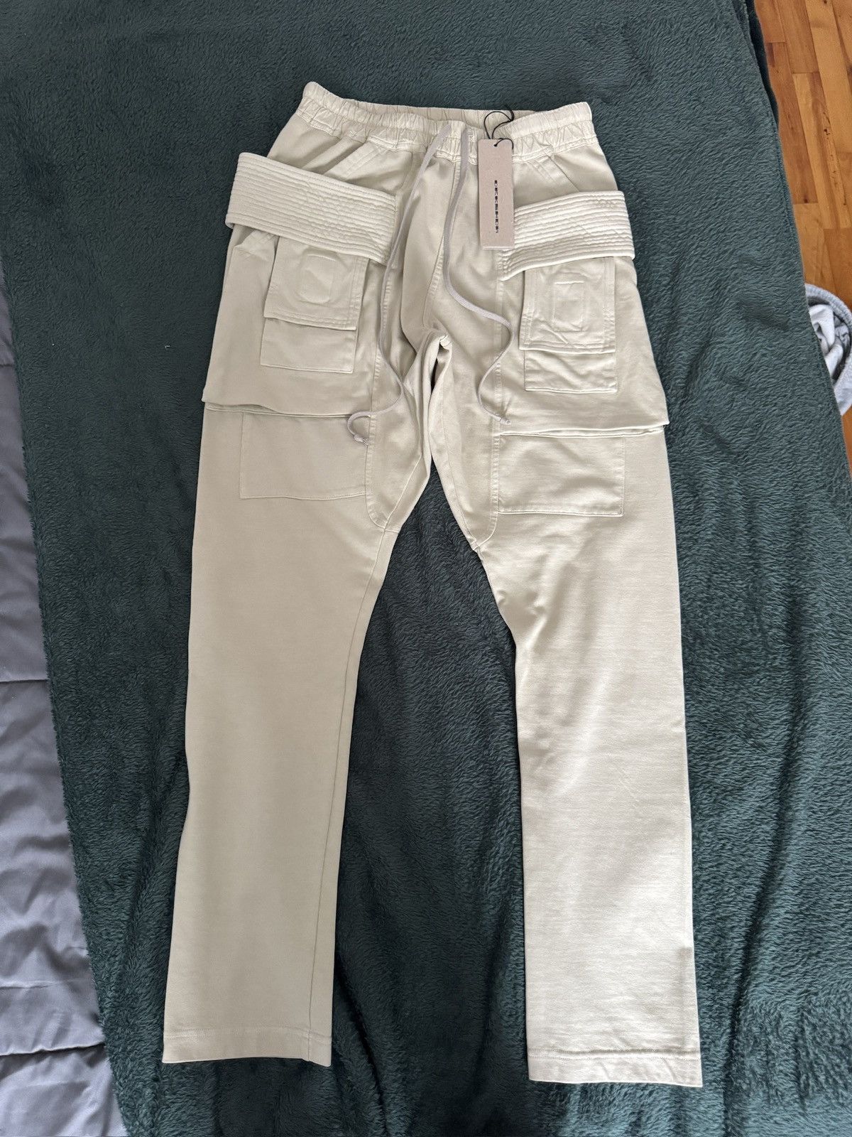 Rick Owens Drkshdw Rick Owens Creatch Cargo Pants Drkshdw Pants Pearl White XS Size US 28 / EU 44 - 2 Thumbnail