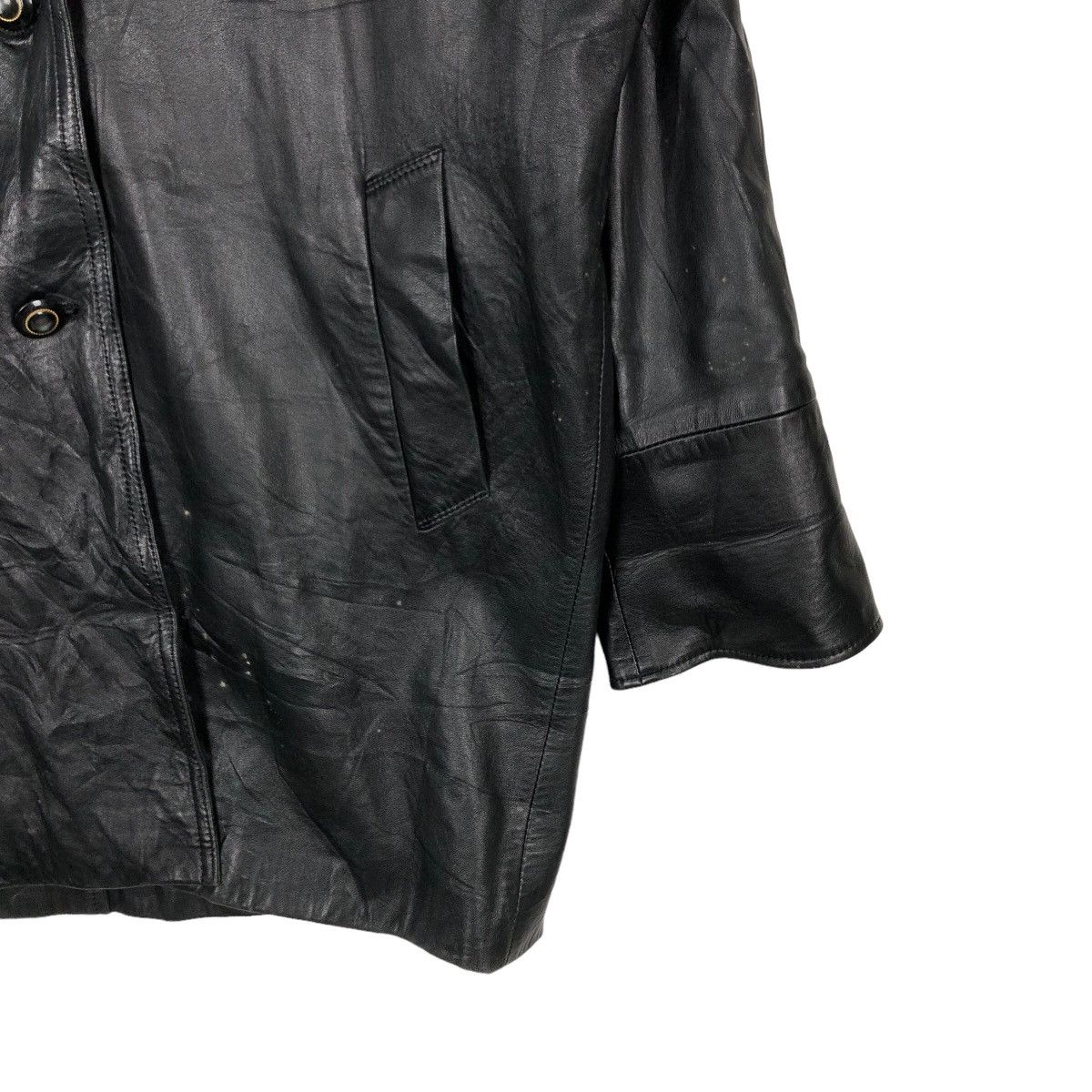 Japanese Brand 🔥VINTAGE GENUINE LEATHER JACKET JAPAN INSPIRE RICK OWENS Size US M / EU 48-50 / 2 - 4 Thumbnail